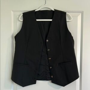 Black Button-Up Vest